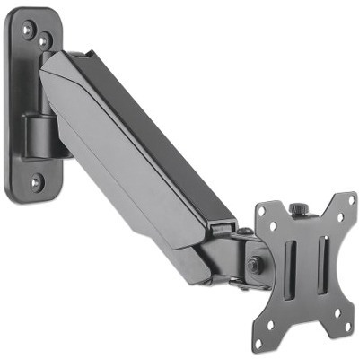 TV & Monitor Mount, Wall, Spring Arm, 1 screen, Screen Sizes: 17-32" , Black, VESA 75x75 to 100x100mm, Max 8kg, Height Adjustable Swivel Arm (2 pivots), Lifetime Warranty