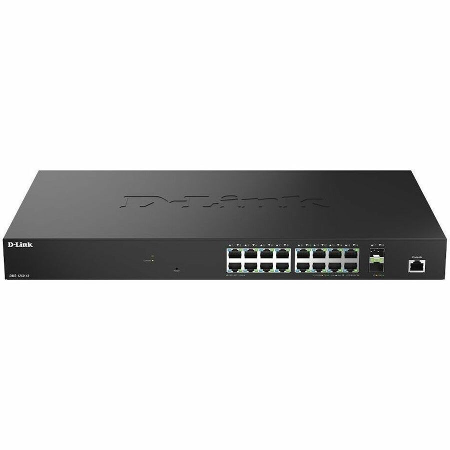 D-Link DMS-1250 DMS-1250-18 16 Ports Manageable Ethernet Switch - 2.5 Gigabit Ethernet, 10 Gigabit Ethernet - 2.5GBase-T, 10GBase-X