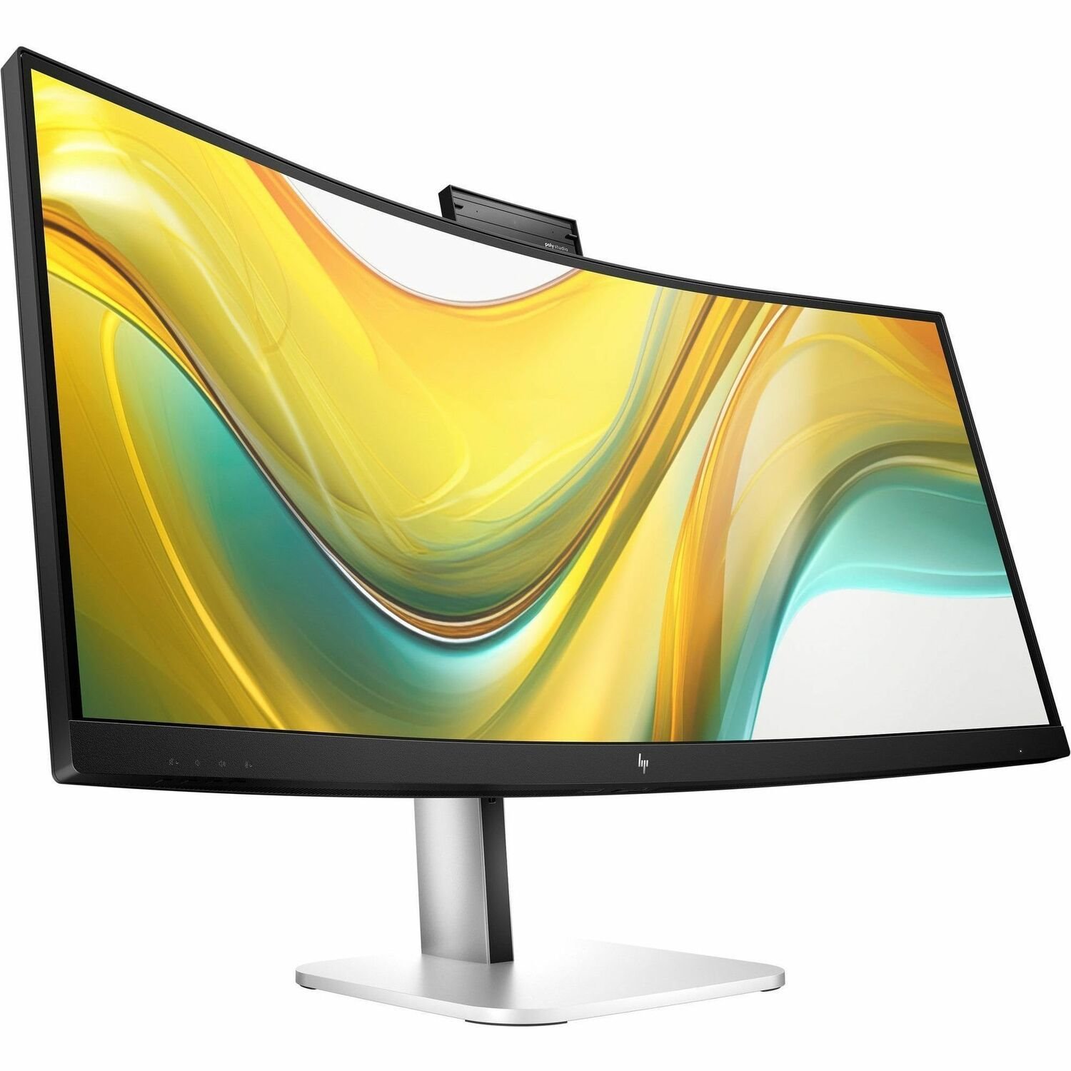 HP 534pm 34" Class Webcam UW-QHD Curved Screen LED Monitor - 21:9 - Jet Black
