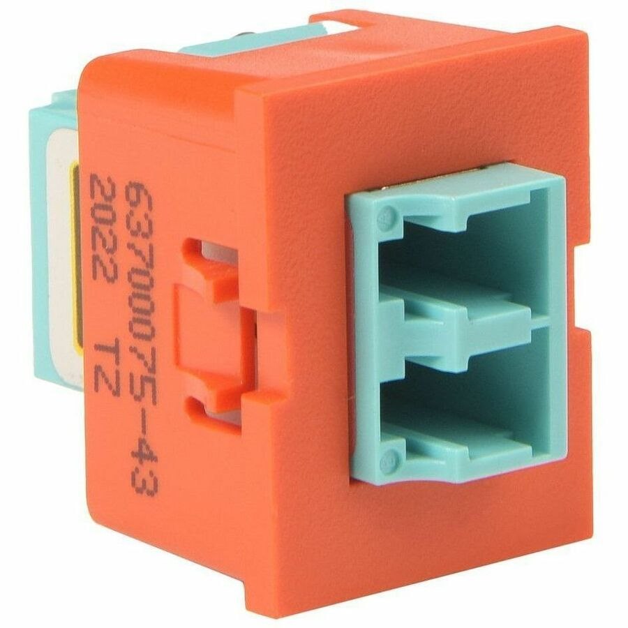Ortronics TracJack Module, 1-SC Simplex Multimode, Beige Adapter, Orange Housing