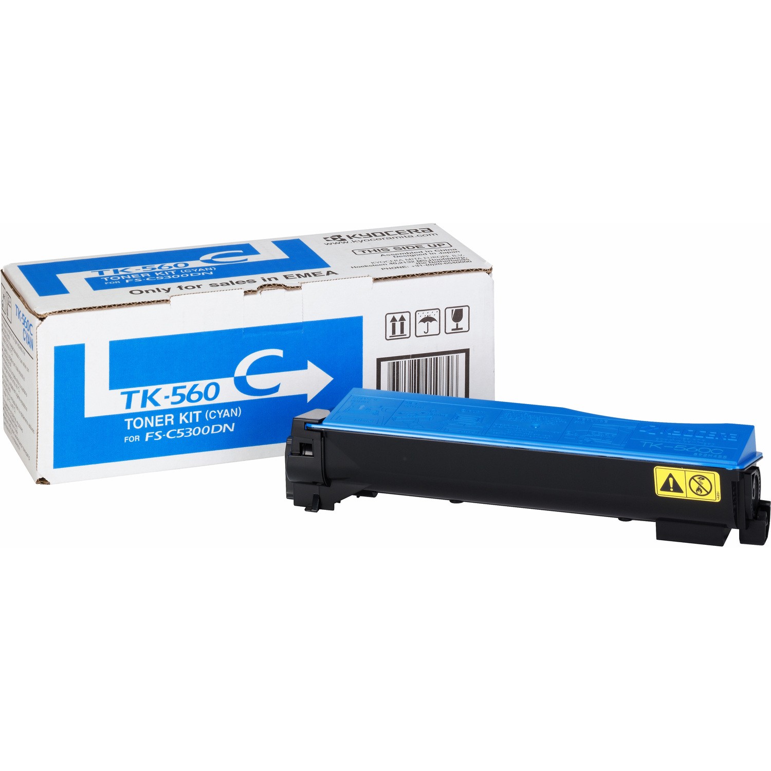 Kyocera TK-560C Original Laser Toner Cartridge - Cyan - 1 Pack