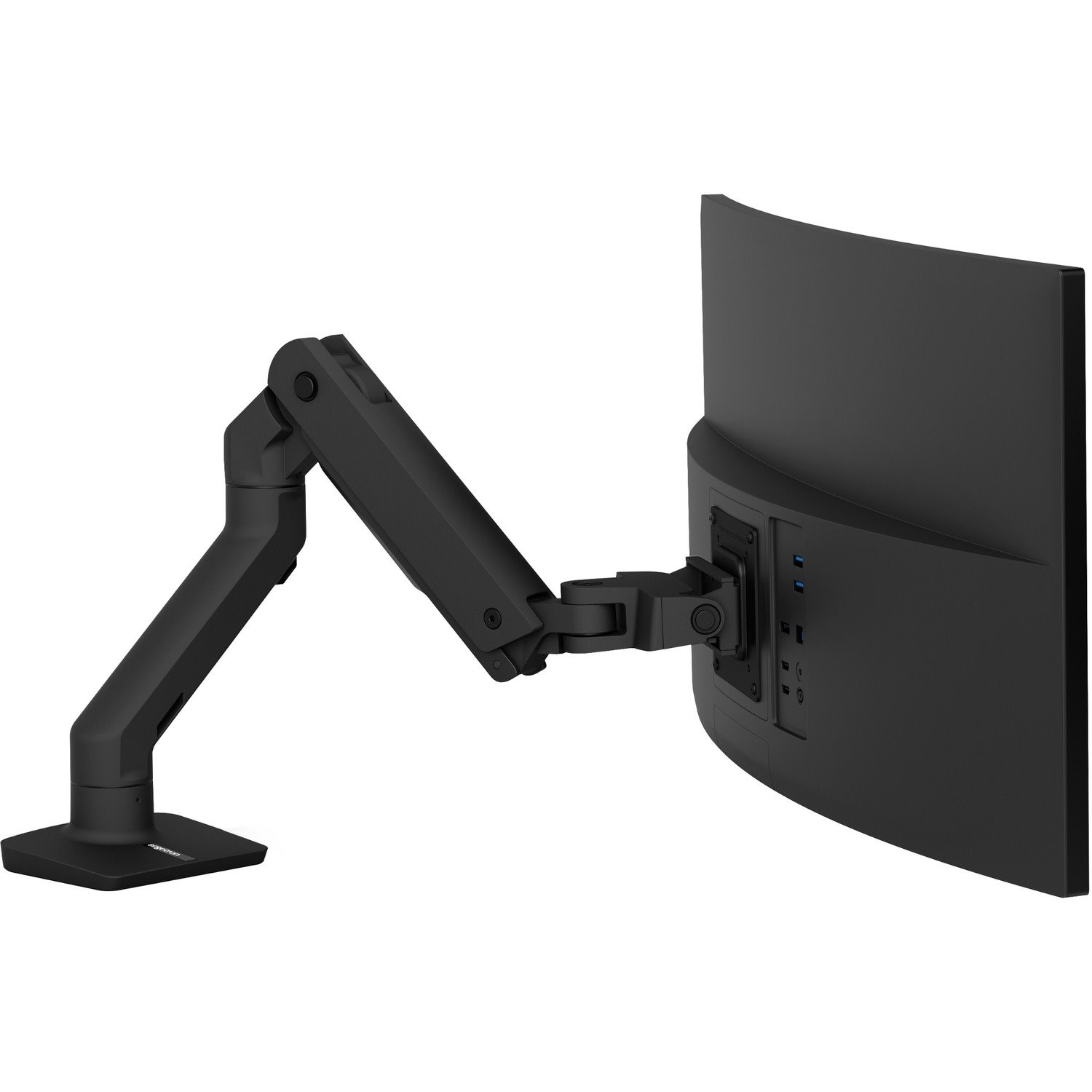 Ergotron Desk Mount for Monitor, Curved Screen Display - Matte Black