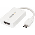 StarTech.com USB C to HDMI 2.0 Adapter 4K 60Hz with 60W Power Delivery Pass-Through Charging - USB Type-C to HDMI Video Converter - White