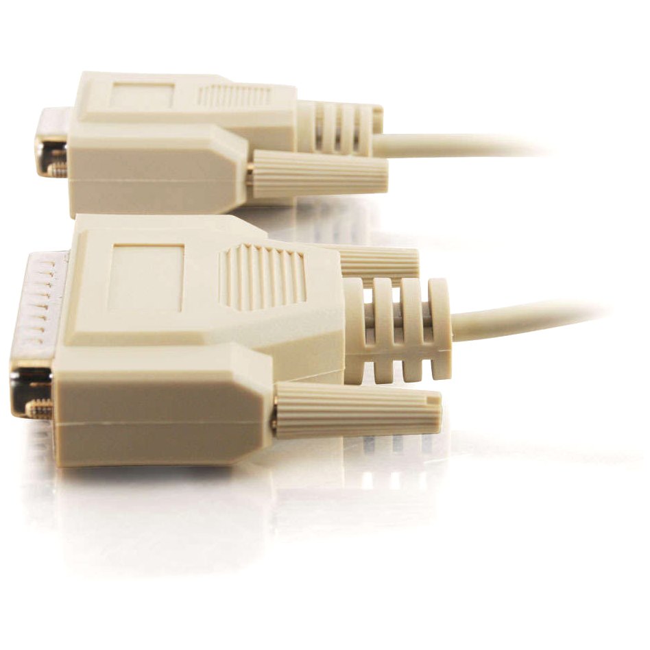 C2G 6ft DB25 Male to DB9 Female Null Modem Cable