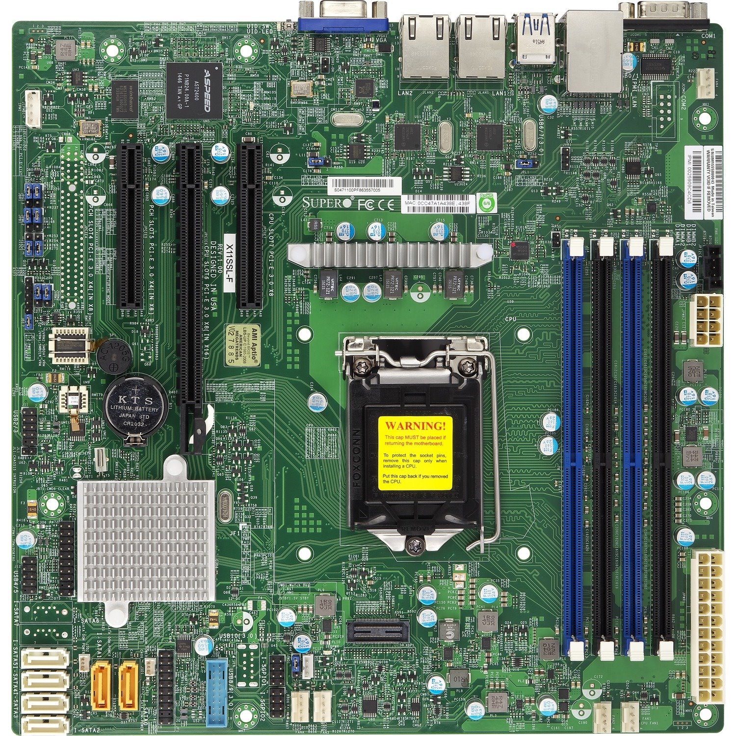 Supermicro X11SSL-F Server Motherboard - Intel C236 Chipset - Socket H4 LGA-1151 - Micro ATX