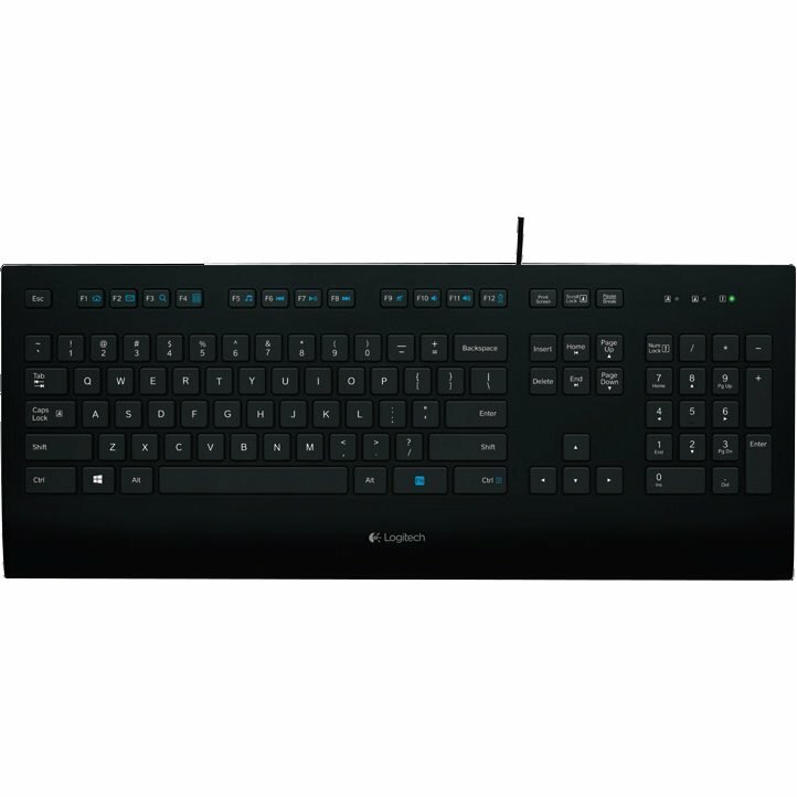 Logitech K280e Keyboard - Cable Connectivity - USB Interface - English (US) - QWERTY Layout - Black