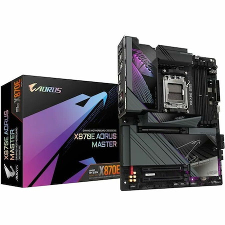 GIGABYTE X870E AORUS MASTER Gaming Desktop Motherboard - AMD X870E Chipset - Socket AM5 - ATX