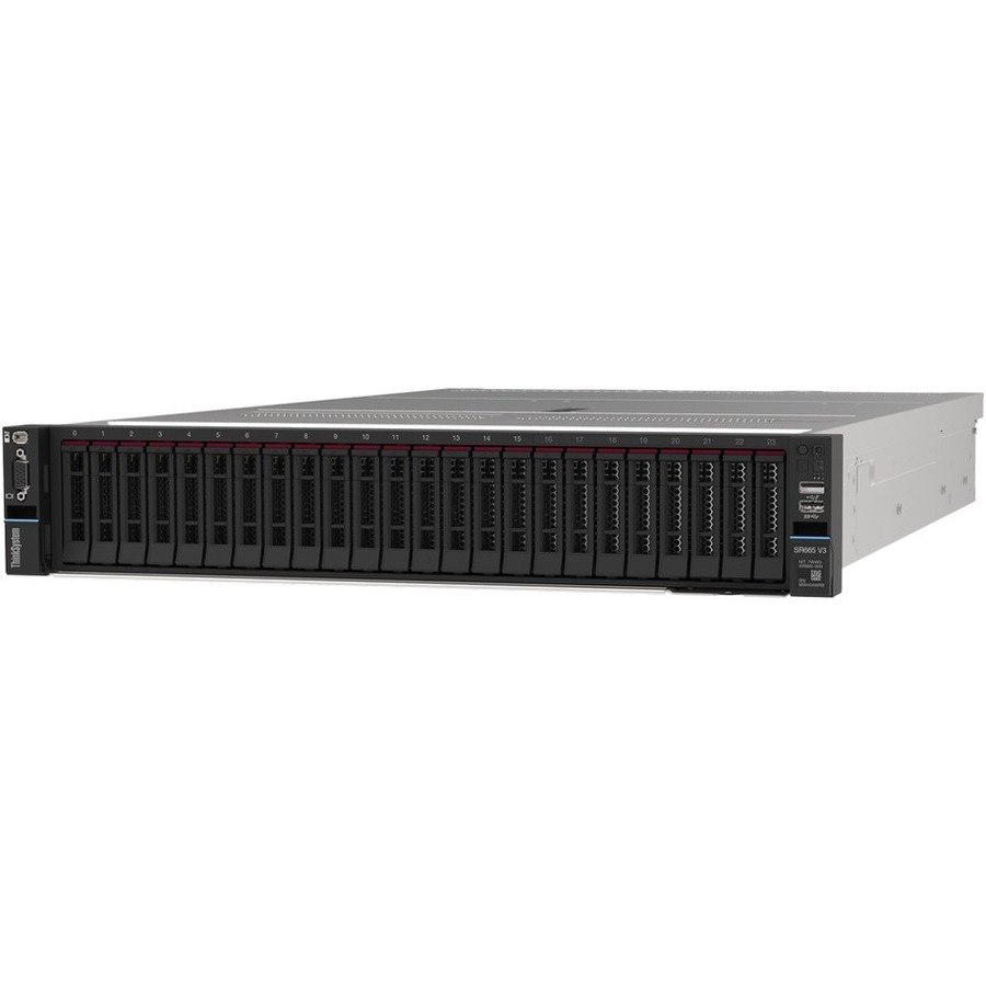 Lenovo ThinkSystem SR665 V3 7D9AA01EAU 2U Rack Server - EPYC 9124 3 GHz - 16 GB RAM - 12Gb/s SAS, Serial ATA Controller