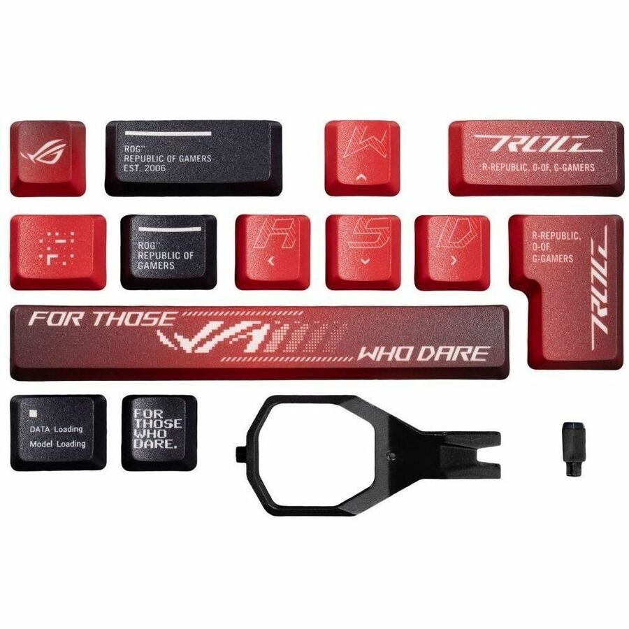 Asus Rog Dye-Sub PBT Keycaps For Rog NX Switches Are Made Of Premium, Durable PBT And Feature Dye-Sublimated Legends And Stylish Rog Elements.