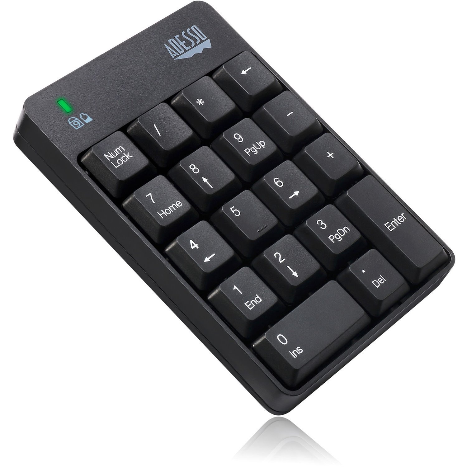 Adesso WKB-6010UB Keypad - Wireless Connectivity - USB Interface - English (US) - Black
