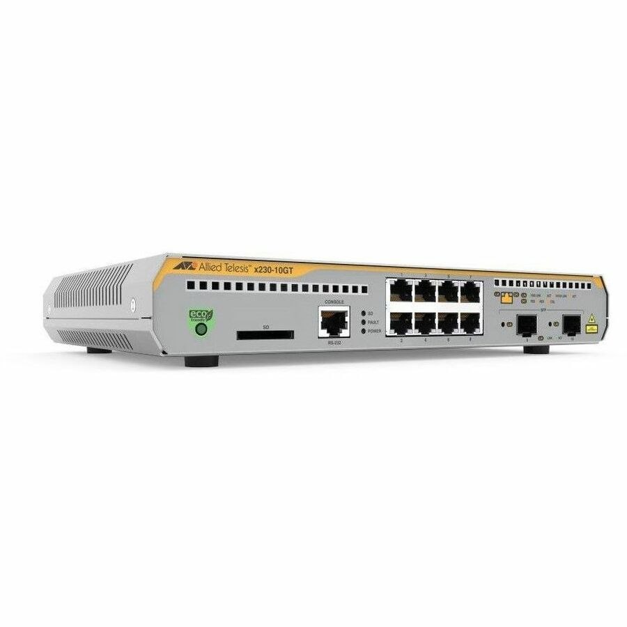 Allied Telesis L3 Switch with 8 x 10/100/1000T Ports and 2 x 100/1000X SFP Ports