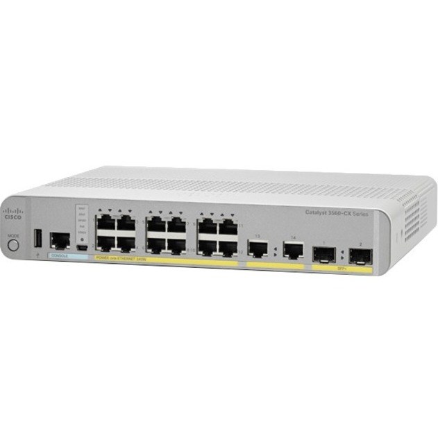 Cisco Catalyst 3560-CX 3560CX-8PT-S 10 Ports Manageable Layer 3 Switch - Gigabit Ethernet - 10/100/1000Base-TX