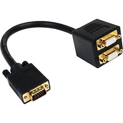 StarTech.com 1 ft VGA to 2x VGA Video Splitter Cable â€" M/F
