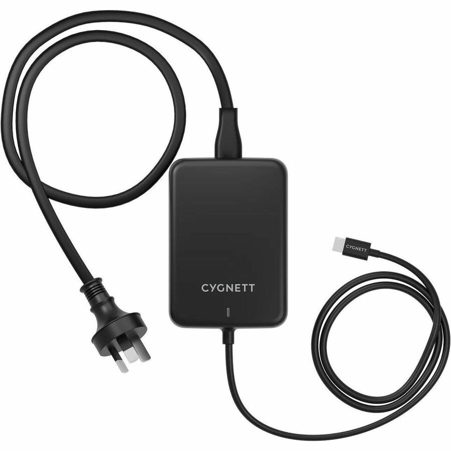 Cygnett PowerMaxx 140W Usb-C GaN Laptop Charger - Black (CY4531PDWCH) Integrated 1.5M Usb-C Cable,Fast Charging,Travel-Ready,2 Years Warranty