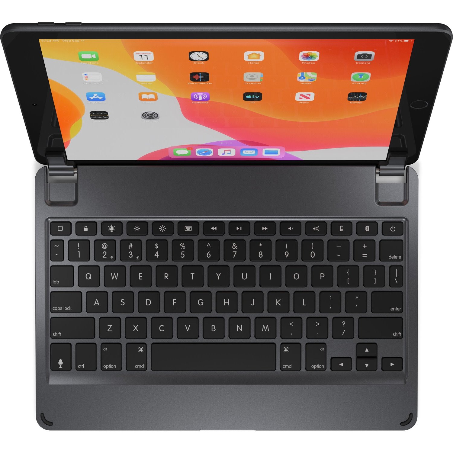 Brydge BRY80022 Keyboard/Cover Case for 10.2" Apple iPad (7th Generation), iPad (8th Generation) Tablet - English Keyboard - Space Gray