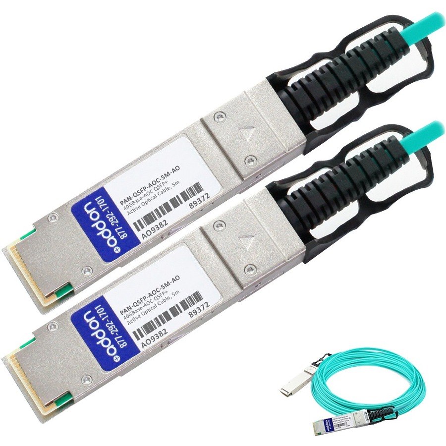 AddOn Palo Alto Networks&reg; Compatible TAA Compliant 40GBase-AOC QSFP+ Active Optical Cable (850nm, MMF, 5m)