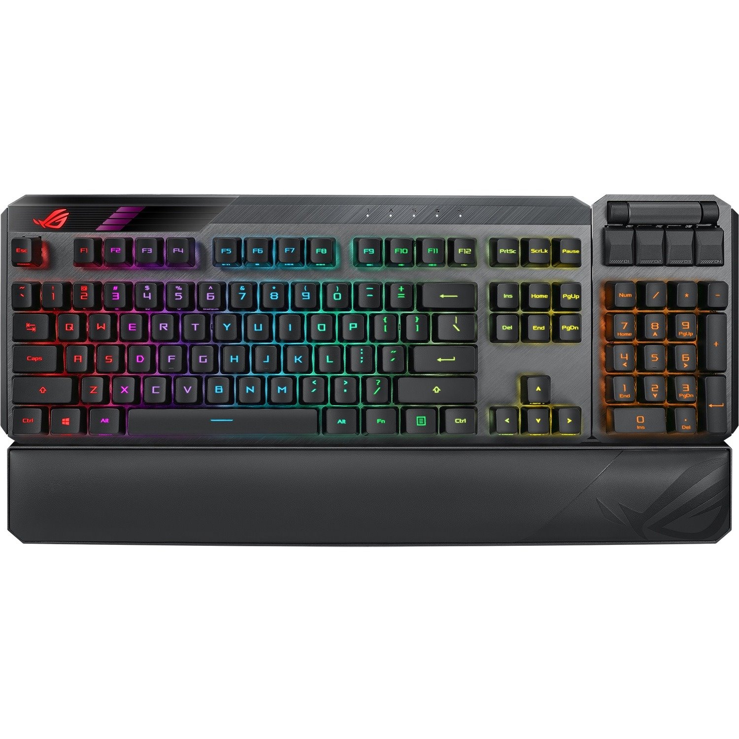 Asus ROG Claymore II Gaming Keyboard - Wired/Wireless Connectivity - USB 2.0 Type C Interface - RGB LED - Black