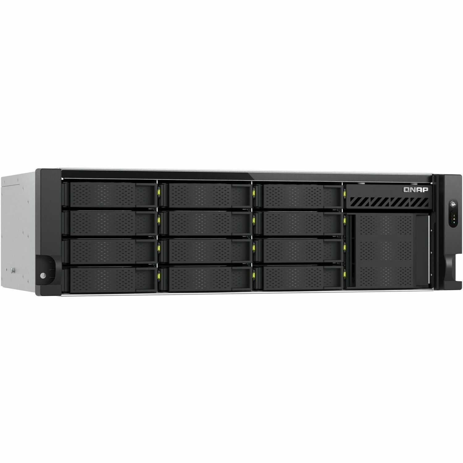QNAP TS-H1655XEU-RP-8G 16 x Gesamtzahl Einsch&uuml;be SAN/NAS-Speichersystem - 4 GB Größe Flash-Speicher - Intel Atom C5125 Octa-Core 2,80 GHz - 8 GB RAM - DDR4 SDRAM Rackmontage