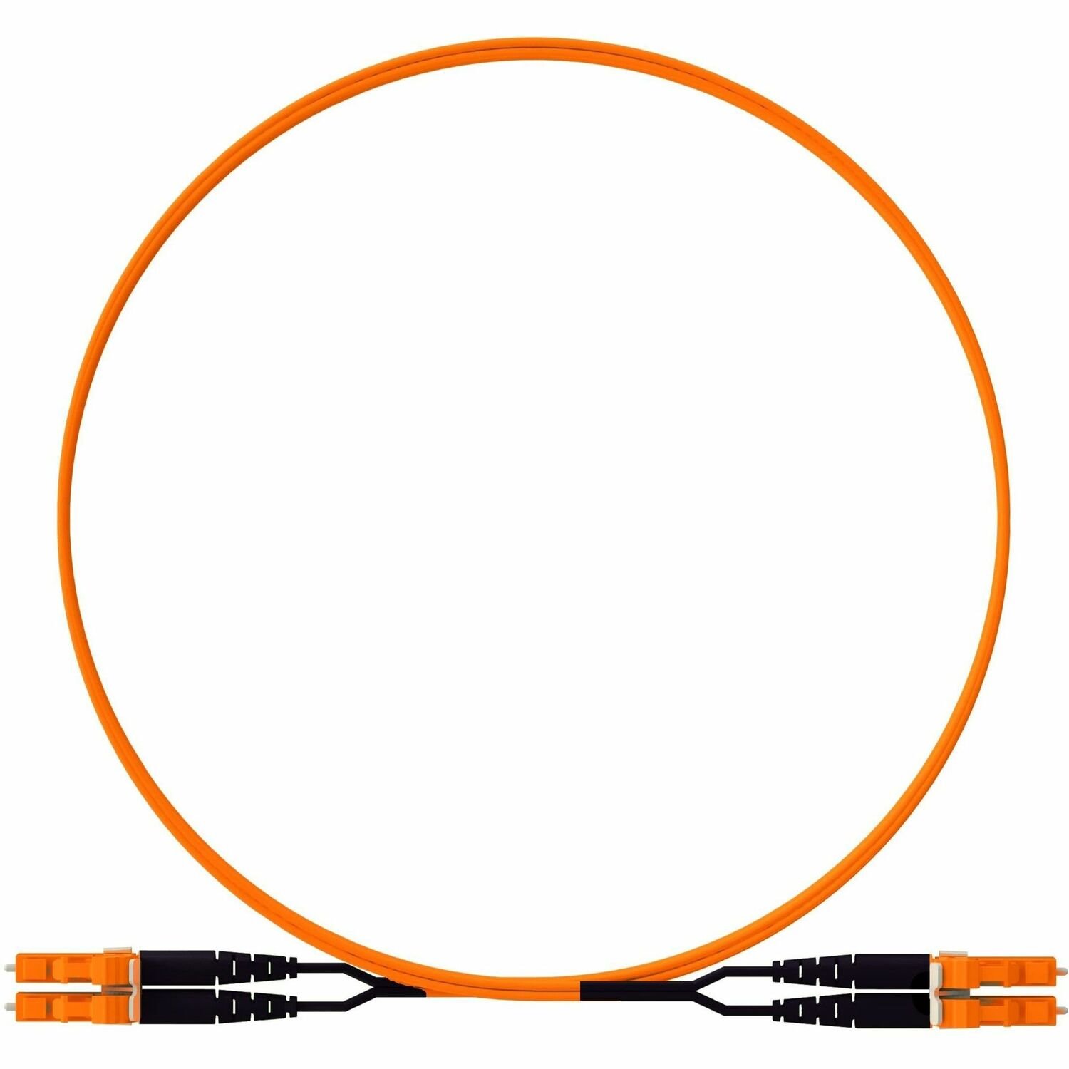 Panduit OM4+ 2f 1.6mm PC OFNP LC Key E / LC Dup Std Polarity Ult IL OR Jacket 2m