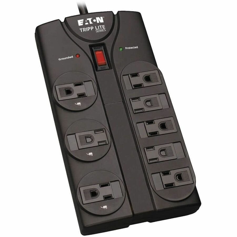 Eaton Tripp Lite Series Protect It! 8-Outlet Surge Protector, 8 ft. (2.43 m) Cord, 1440 Joules, Black Housing