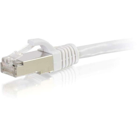 C2G 8ft Cat6 Snagless Shielded (STP) Ethernet Cable - Cat6 Network Patch Cable - PoE - White
