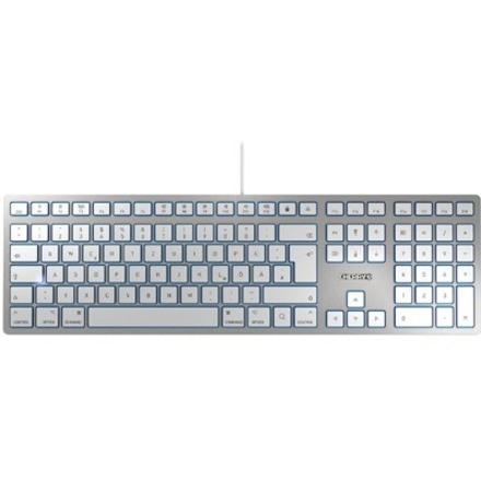 CHERRY KC 6000 SLIM Rugged Keyboard - Cable Connectivity - USB Type A Interface - Pan-Nordic - QWERTY Layout - Silver