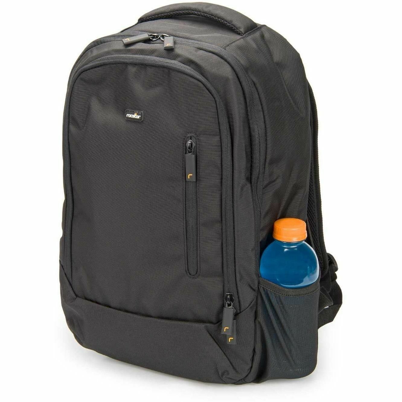 Rocstor UrbanPro Rugged Carrying Case (Backpack) for 13.3" to 16" Apple, HP, Lenovo, Microsoft, Dell Notebook - Black - TAA Compliant