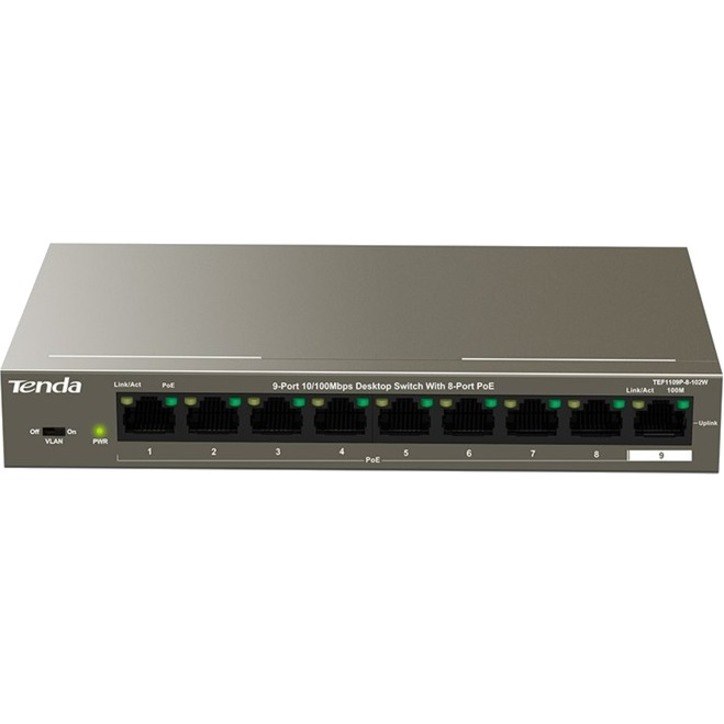 Tenda TEF1109P-8-102W 9 Ports Ethernet Switch