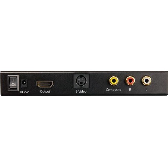 StarTech.com S-Video or Composite to HDMI Converter with Audio - 720p - NTSC & PAL - Analog to HDMI Upscaler - Mac & Windows (VID2HDCON2)