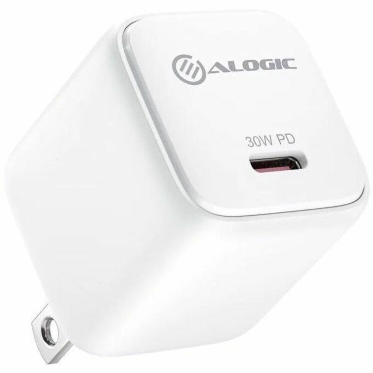 Alogic 30W Mini Gan Wall Charger - 1X Usb-C Output, White, Us