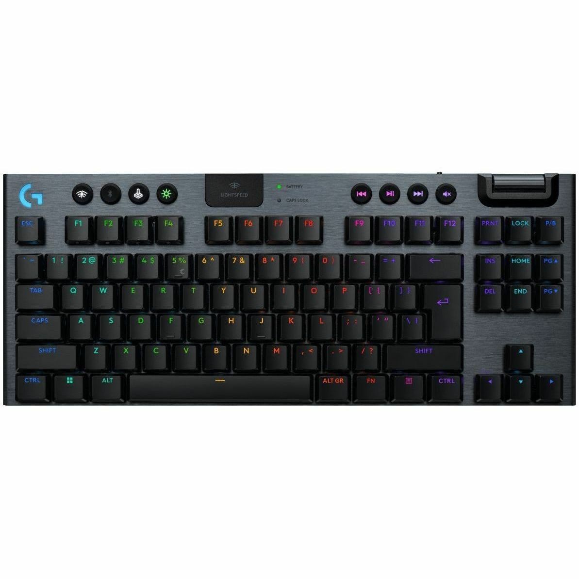 Logitech G G915 X LIGHTSPEED TKL Gaming-toetsenbord - Tenkeyless - Bedraad/draadloos Verbinding - USB Interface - RGB LED - Engels (US) - QWERTY indeling - Zwart