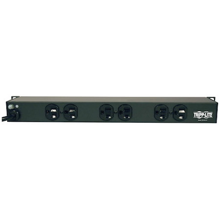 Eaton Tripp Lite Series 1U Rack-Mount Network Server Power Strip, 120V, 15A, 6-Outlet (Rear-Facing), 15 ft. (4.57 m) Cord
