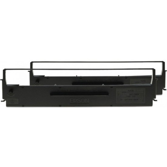 Epson C13S015614 Inkjet Ribbon Cartridge - Black - 2 Pack