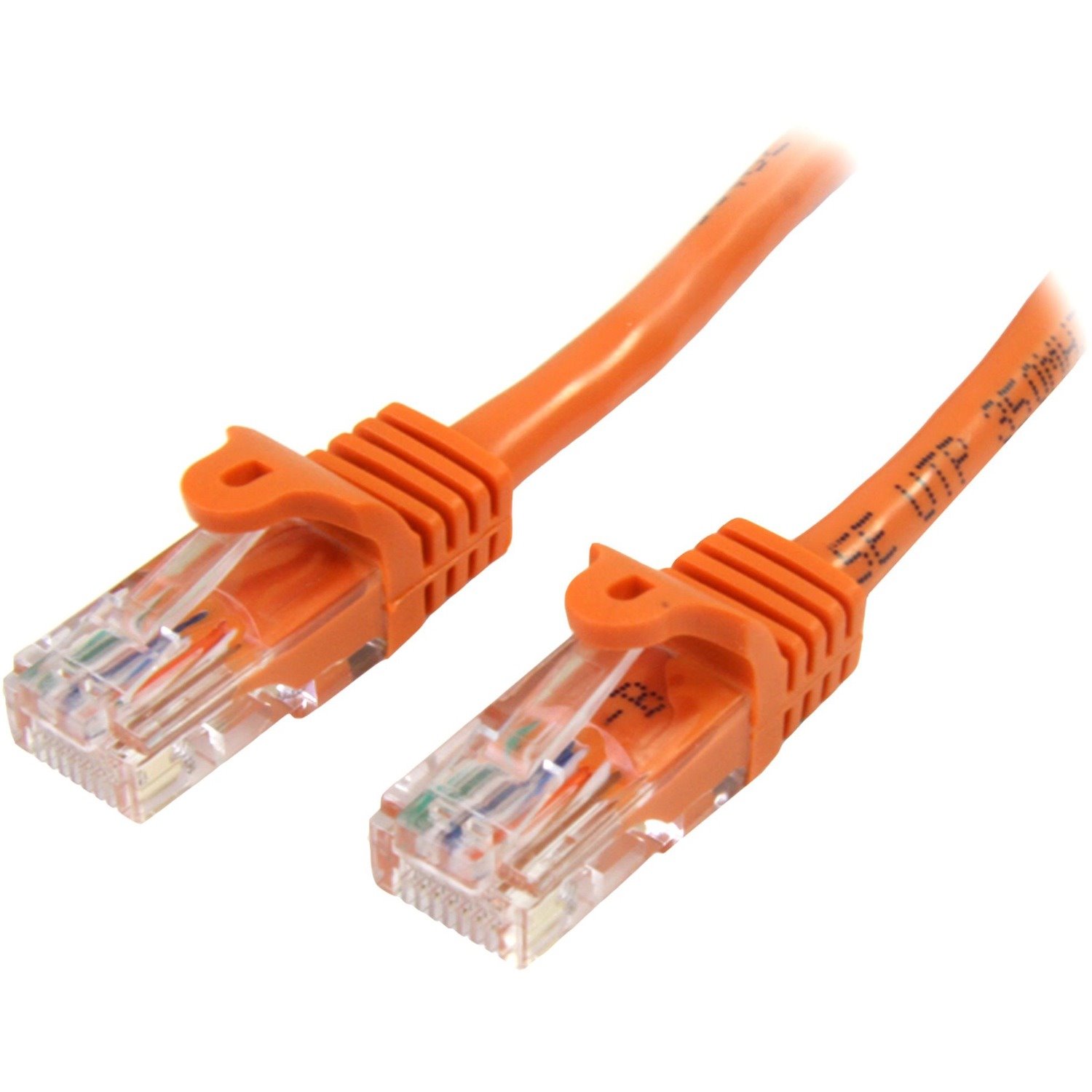 StarTech.com 2 m Orange Cat5e Snagless RJ45 UTP Patch Cable - 2m Patch Cord - Ethernet Patch Cable - RJ45 Male to Male Cat 5e Cable