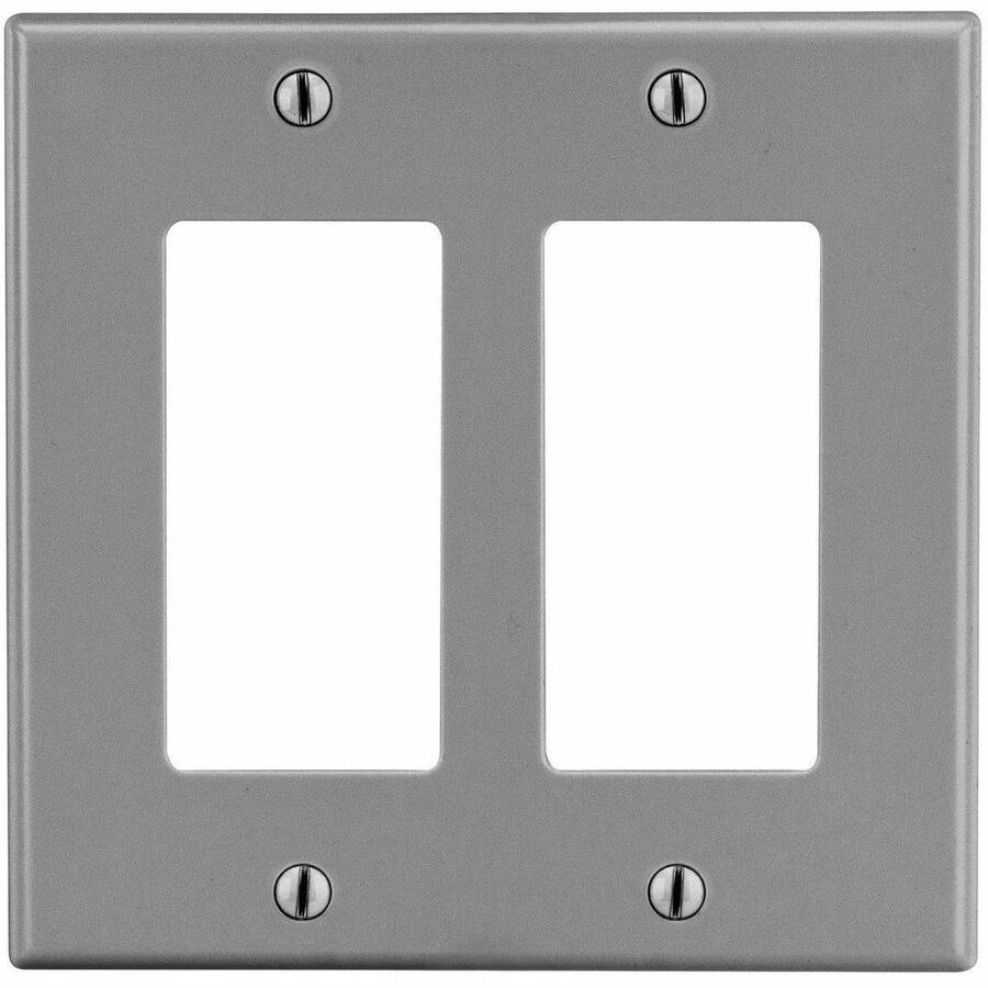 Bryant Wallplate, 2-Gang, 2) Decorator, Gray
