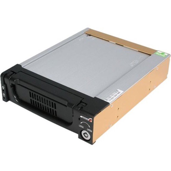 StarTech.com Aluminum Black SATA Hard Drive Drawer - Storage mobile rack - black