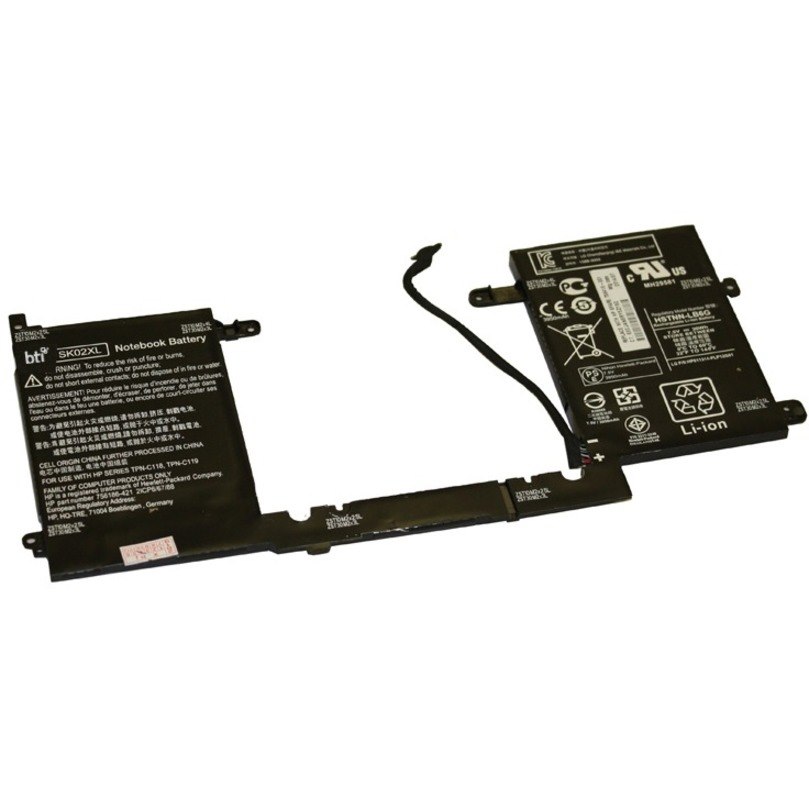 BTI SK02XL-BTI 7.5V 30WHR LI-ION BATTERY 756186-421, 756416-001, SK02030XL-PL, SK02XL PAVILION 13-R010DX X2 DETACHABLE PC, 13-R030CA X2 DETACHABLE PC, 13-R050CA X2 DETACHABLE PC, 13-R100DX X2 DETACHABLE PC, SPLIT X2 13-R100DX, X2 13-R010DX, X2 13-R030CA, X2 13-R050CA, X2 13-R100DX