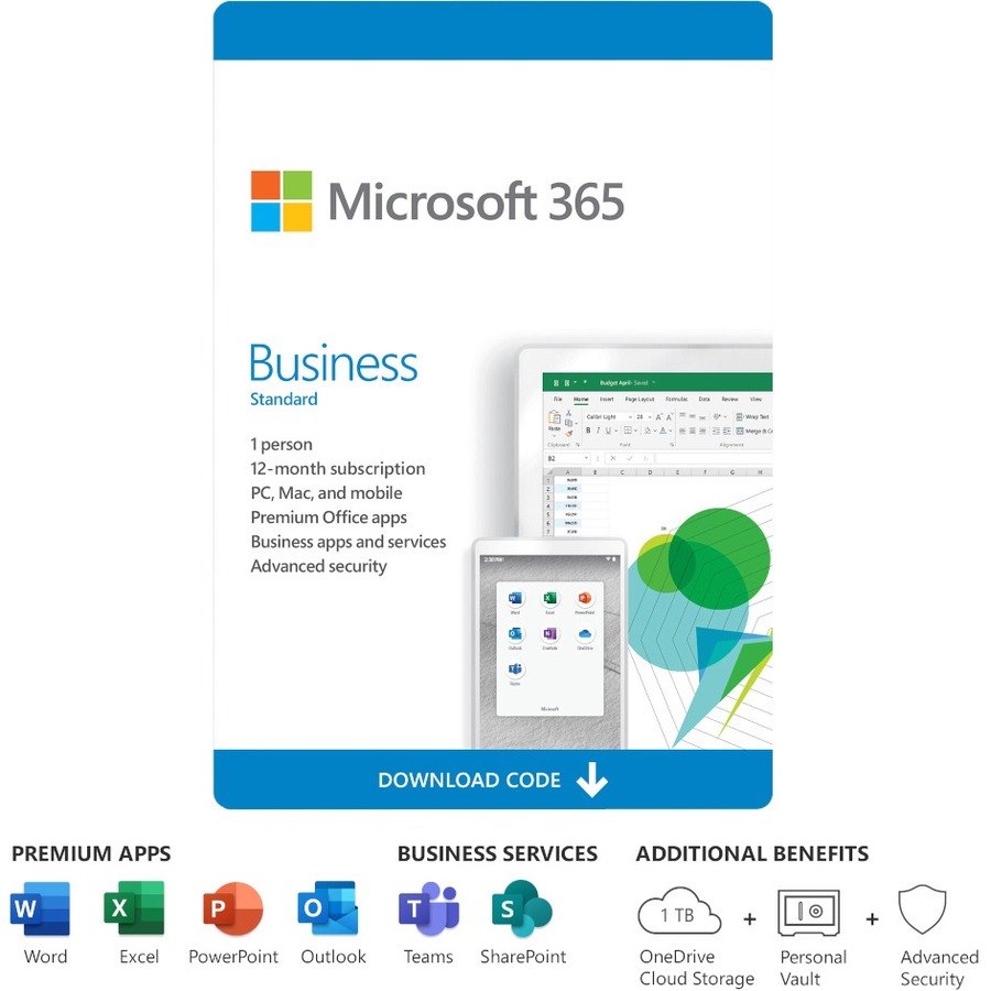 Microsoft 365 Business Standard - Subscription License - 1 Person - 1 Year