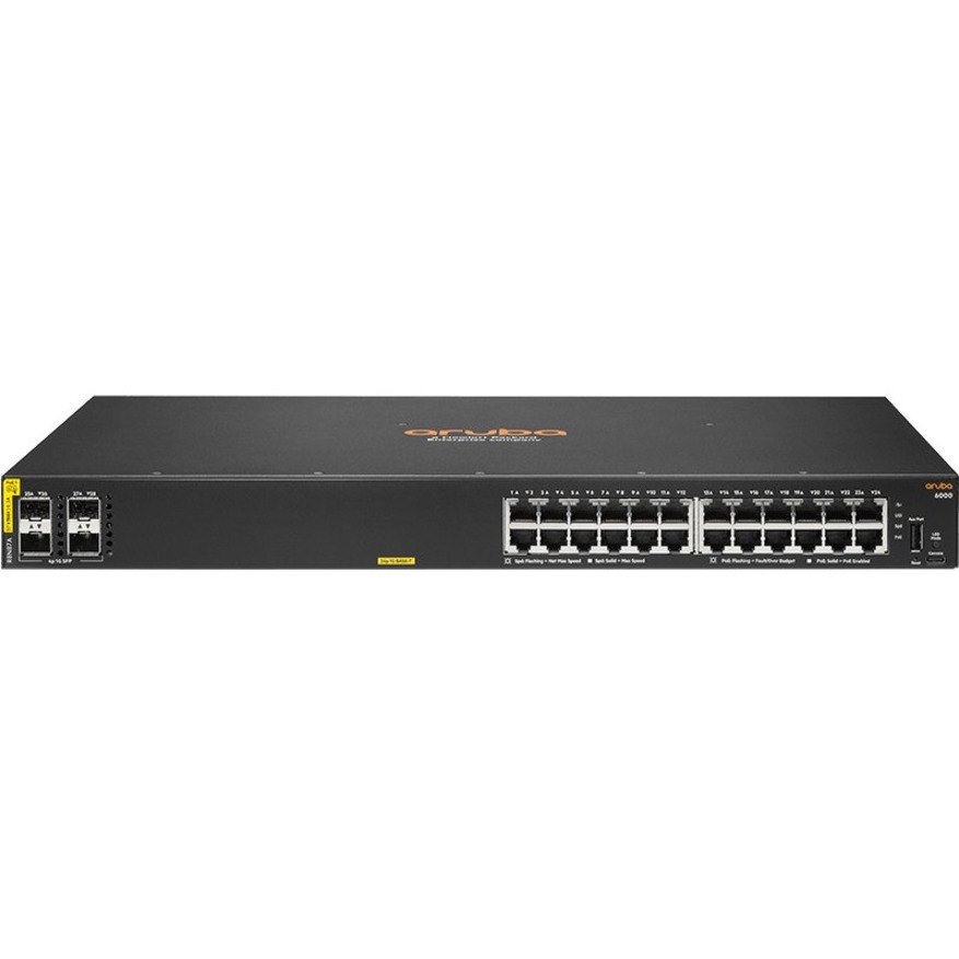 HPE CX 6000 24 Ports Manageable Ethernet Switch - Gigabit Ethernet - 10/100/1000Base-T, 1000Base-X