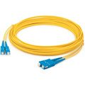 AddOn 10m SC to SC Yellow OS2 Duplex OFNR (Riser-Rated) SMF Fiber Patch Cable