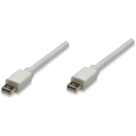 Manhattan Mini Displayport Cable 1M- 4K/60HZ Male/Male White Polybag
