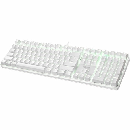 Adesso EasyTouch 680 Keyboard - Cable Connectivity - USB Type C Interface - LED - English (US) - White