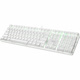 Adesso EasyTouch 680 Keyboard - Cable Connectivity - USB Type C Interface - LED - English (US) - White