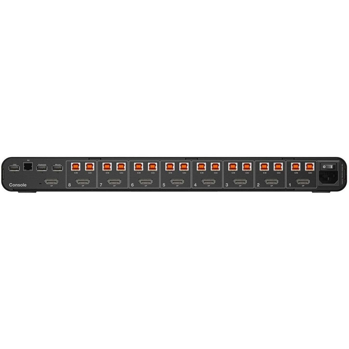 Belkin Universal DisplayPort Secure KVM, 8-Port Single Head with CAC