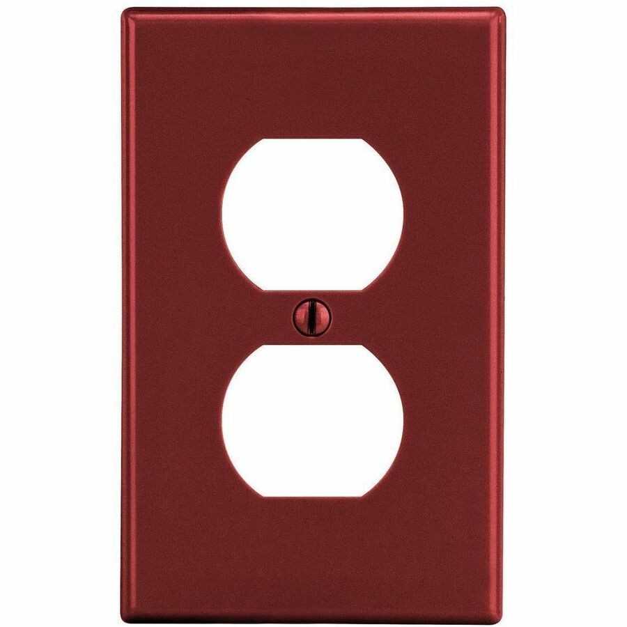 Bryant Wallplate, 1-Gang, 1) Duplex, Red