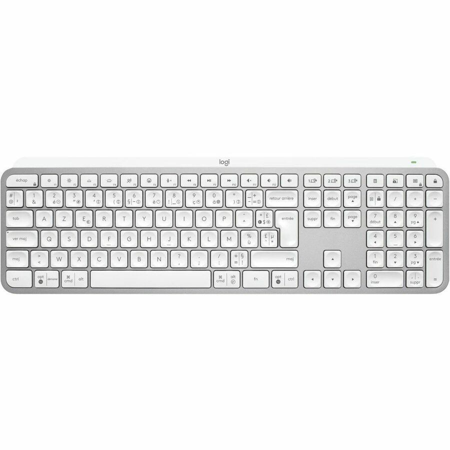 Logitech MX Keys S Toetsenbord - Compact - Draadloos Verbinding - USB Interface - Frans - AZERTY indeling - Grijs