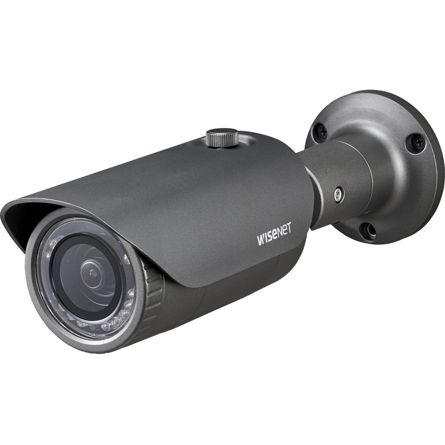 Wisenet HCO-7010R 4 Megapixel HD Surveillance Camera - Color, Monochrome - Bullet - Dark Gray