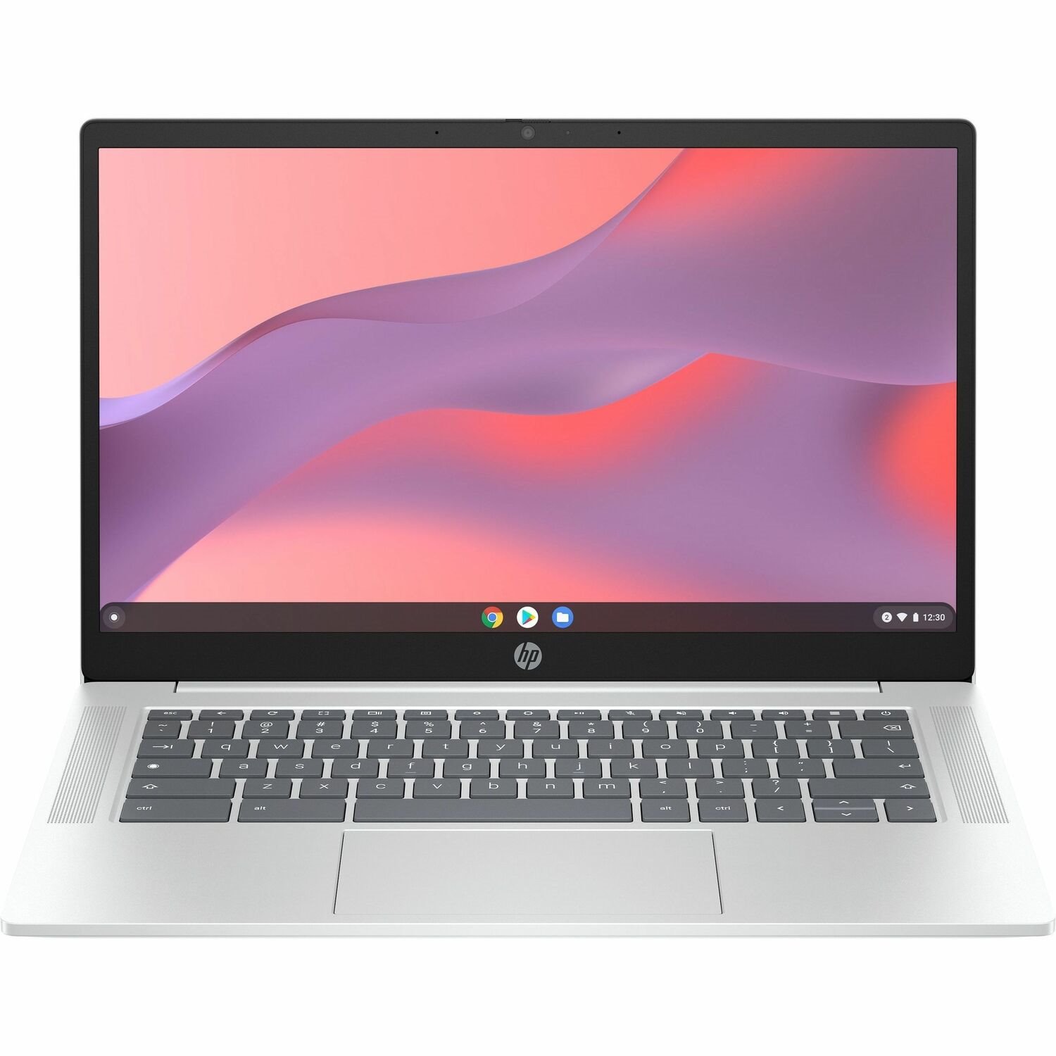 HP Chromebook 14a-nf0000 14a-nf0005TU 14" Touchscreen Chromebook - HD - Intel N-Series N100 - 4 GB - 64 GB Flash Memory - Glacier Silver