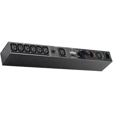 PowerShield Rack Mount Bypass Switch Plus Hot Swap PDU for 1 & 2kVA, 1U, 10Amp Input, ensures uninterrupted power during maintenance