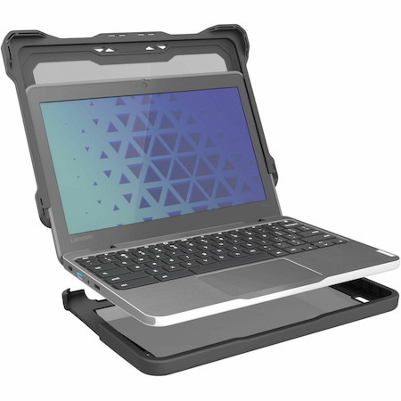 MAXCases Extreme Shell-F Slide Case for Lenovo 100e G3 Chromebook 11" (Gray/Clear)